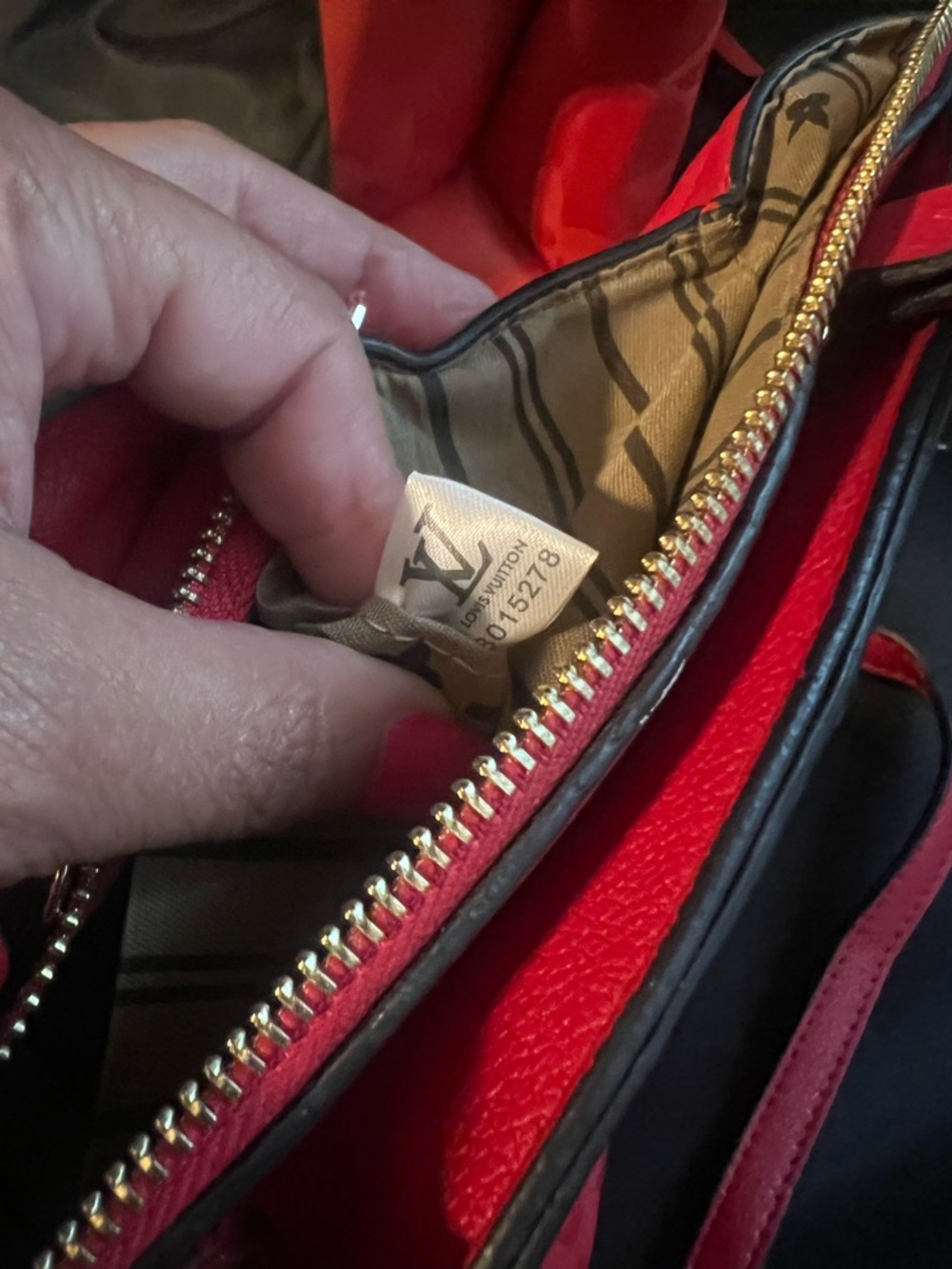 Louis Vuitton Red Monogram Empreinte Alma BB Satchel - Picture 10 of 12